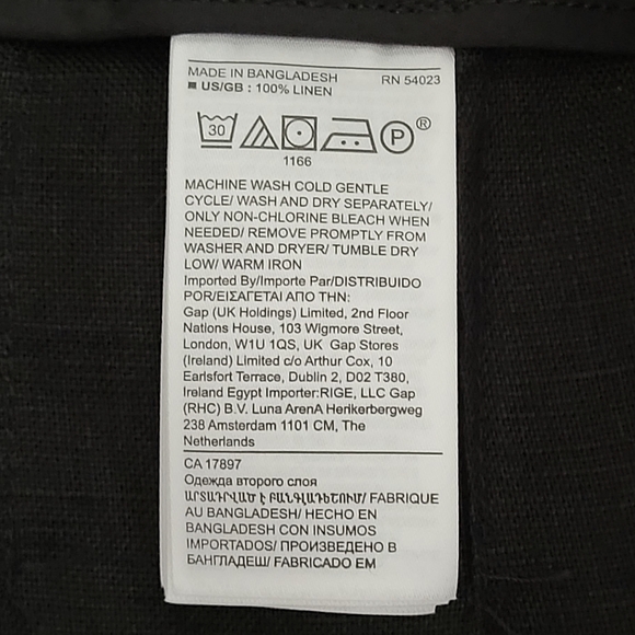 BANANA REPUBLIC Black Linen High-Waisted Pleated Dress 4" Shorts - Picture 9 of 10